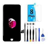 GOLDWANGWANG Display per iPhone 8 Plus Schermo, 5,5 Pollici LCD Sostituzione Touch Screen Vetro Schermo Kit Completo Parti di Ricambio con Strumenti di Riparazione (Nero)
