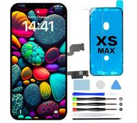 GOLDWANGWANG Display per iPhone XS Max Schermo, 3D Touch Screen LCD Digitizer Parti di Ricambio con Strumenti di Riparazione e Protezione Schermo (6,5 Pollici)