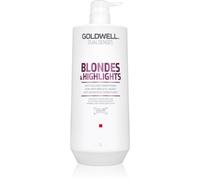 Goldwell Dualsenses Blondes & Highlights balsamo per capelli biondi neutralizzante per toni gialli 1000 ml