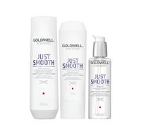 Goldwell Dualsenses Just Smooth Taming Shampoo 250ml Conditioner 200ml Oil 100ml