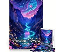 Gole del Verdon, Francia Puzzle per ragazzi 1000 pezzi Stimola le capacità cognitive Rilassante e confortevole Incastro perfetto Regalo significativo (38x26cm)