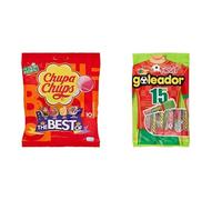 Goleador Fruit e Chupa Chups The Best Of, Confezione da 4 Buste, 2 da 15 Caramelle Monoporzione Gusto Frutta e 2 da 10 Lollipop, Gusti Assortiti, Dolcetto Fine Festa