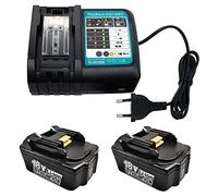 GOLEMON 2pcs 18V 5000mAh BL1850B BL1850 Li-Ion Batteria con DC18RC Caricatore Sostituire Per Makita LXT BL1830 BL1840 BL1850 BHP451 BDF451