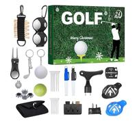 Golf Advent Box - 2025 Holiday Countdown, Twenty-Four Day Festive Experience Offering Distinct Gear, Daily Novelty Items, Merry Seasonal Treats for Men, Women, Teens, Boys, Girls, Husband, Son, Friend