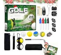 Golf Adventskalender 2025,24 Days Christmas Countdown Calendar with Golfballs, Ball Markers and Golf Accessories,Creative Christmas Stuff,For Men Women Girls Father Boyfriend-A