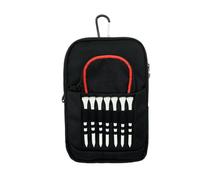 Golf Ball Bag - Golf Ball Pouch Organizer with Multiple Pockets, Front Tee