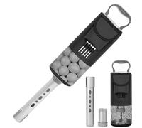 Golf Ball Bag, Golf Tube Holder, Ball Collector Tool, Lightweight Portable Picker, Sturdy Construction, Ideal for Sports Course Training Use, 35 Inches, Black Color, 1 Set