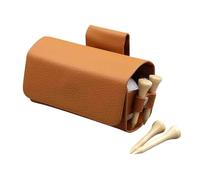 Golf Ball Bag Hanger with Tees Organizer, Golf Accessory Bag(Brown)