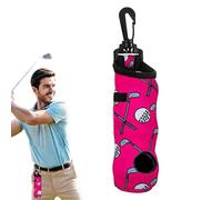 Golf Ball Bag with Keychain, Lightweight Water-Resistant Golfer Balls Storage, 3-Tee Capacity Pouch for Men & Women Golfers, Travel, Practice, Outdoor Golf Accessories