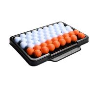 Golf Ball Holder for Mat, 50 Balls Capacity Storage Organizer, PVC Golf Ball Container with Tray, Indoor Outdoor Driving Range Course Accessory for Sports Fans Practice Use