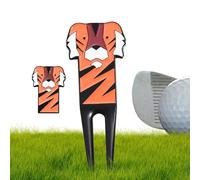 Golf Ball Marker, Cartoon Tiger in lega e portatile Golfing Accessory, Fun Golf Ball Marker Tool for Outdoor Corse, Backyard Practice, Training, Games, Competition, and Sports Entertainment