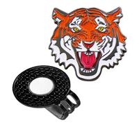 Golf Ball Marker Hat Clip - Creative Tiger Design Marker Clip, Magnetic Ball Holder, Metal Hat Clips For Golfers | Removable Strong Magnet Golf Accessory For Men Women, Novelty Gift, Securely Holds
