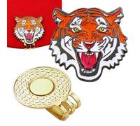 Golf Ball Marker Hat Clip - Creative Tiger Design Marker Clip, Magnetic Ball Holder, Metal Hat Clips For Golfers | Removable Strong Magnet Golf Accessory For Men Women, Novelty Gift, Securely Holds