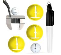Golf Ball Marker, Precision Ball Liner, Marking Tool Alignment Guide System, Compact Durable Design Easy Draw Pen Tool for Men Women Adults Beginners Golf Players Practice Training Use 5x5x5cm