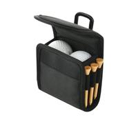Golf Ball Pouch - Nylon Storage Bag With Carabiner Belt Loop Holder