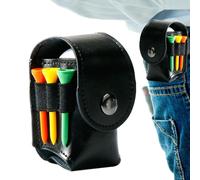 Golf Ball Pouch Tee Holder | Leather Golf Balls And Tees Holder