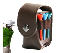 Golf Ball Pouch Tee Holder | Leather Golf Balls And Tees Holder