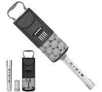Golf Ball Retriever, Aluminum Ball Collection Tube with Storage Bag, Lightweight Pocket Shagger Holds 80 Balls, Quick Pickup Tool for Driving Range Practice Field Training Course Use