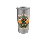 Golf Bear Par per il cartone animato corso Bicchiere termico in acciaio inox doppia parete
