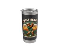 Golf Bear Par per il cartone animato corso Bicchiere termico in acciaio inox doppia parete