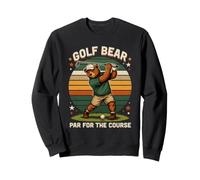 Golf Bear Par per Il Cartone Animato Corso Felpa