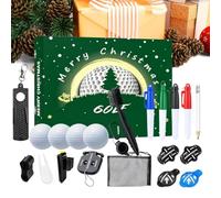 Golf Calendar Advent, 24-Day Portable Golf Calendar Advent Ornament | Fun Reusable Christmas Marker Pen Golf Model Advent for Dad, Husband, Son, Adults, Lovers, Families, Friends
