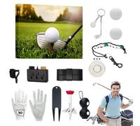 Golf Calendar Advent - Conteggio del gomito di Natale 12 giorni Kit, Golf Tools Tees Balls Markers | Set di regali pratici per principianti professionisti padre marito fidanzato feste emozionanti