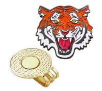 Golf Cap Clip Marker - Attacco emblema durevole, supporto di design tigre artistica, magnete elegante gettone da golf | Simbolo di allineamento portatile, strumento di fissaggio alla moda, distintivo
