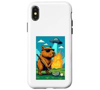 Golf Capybara Ufo Sport - Golfer Aliens Funny Custodia per iPhone X/XS