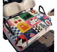Golf Cart Coprisedili Playful Cat Patchwork | Golf Cart Coperta Leggero Lavabile Copertura Sedile Carrello Da Golf Per Club Auto 2 Posti