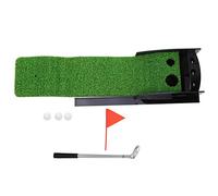 Golf che mette il tappetino verde, erba simulata, include 3 palle e bandiera - esperienza realistica di mette, pista a sfere, perfetta per la pratica del prato per l'home office