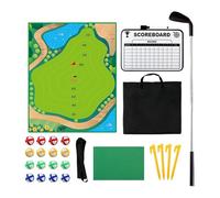 Golf Chipping Game - Golf Game Set | Set Di Gioco Collant Di Multiuso con Club, Stuoia Di Pratica Collant con Club Mettendo Attrezzature Di Allenamento Verde Portatile per La Famiglia