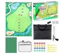 Golf Chipping Game Set, Practice Hitting Mat Kit, Woven Turf Construction, Portable Target Challenge, Indoor Outdoor Training Aid for Backyard Lawn Office Home Yard Work Area Fun Activity