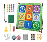 Golf Chipping Mat Game - 4 in 1 Sporttrainer -Zielübungsset, tragbare Golfausrüstung, Interactive Chipping Battle | Indoor Outdoor Golf Challenge für Kinder Teen Mädchen Erwachsene Spieler