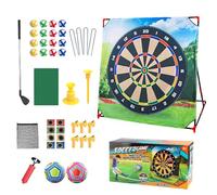 Golf Chipping Mat Game, Set 4 in 1 Golf Practice Battle Trainer, Indoor Outdoor Golfing Equipment for Kids Teens Children Girls Adults Backyard Lawn Party Family Fun