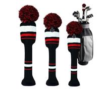 Golf Club Covers 3 Pieces Knit Hybrid Protective Headcover