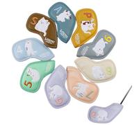 Golf Club Covers - Long Golf Headcovers with 4-9 P A S Tags | Iron Covers for Ģolf Clubs, Cute Cat Design, Gift for Colleagues, Family, Friends, Indoor Outdoor Ğolf Accessories