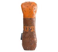Golf Club Head Cover - Premium Brown PU Leather Wood Club Cover | Thick Plush Lining | Protective Golf Club Protector For Driver, Fairway Wood And Utility Clubs