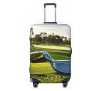 Golf Club Stampa Universale Valigie Copertura Elastica Lavabile Viaggio Bagagli Copertura con Double Sided, Nero , M