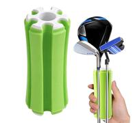 Golf Club Stand Gomma + ABS | Golf Club Storage Rack Portable Easy Access Organizer - olf Cue Fixer Holds 6 Club, for Golfer Women Men Bag Cart Green Driving Range Outdoor Travel Warm