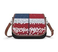 Golf con bandiera degli Stati Uniti borsa a tracolla da donna borsa a tracolla alla moda messaggio, borsa tote con tracolla regolabile