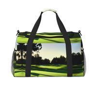 Golf Course Print Weekender Pernottamento Carry On Bag Duffel Bag per Viaggio Donne Uomini Palestra Bagagli Borsa Carry on, Nero , Taglia unica