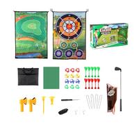 Golf Dart-Chipping - Set di tappetini da gioco da golf, doppio lato per il golf, gioco di chipping, set completo di tappetini per allenamento da golf, grande bersaglio, divertente gioco di famiglia