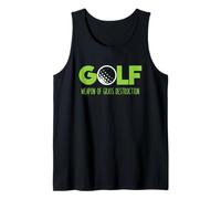 Golf Divertente Erba distruzione con Pallina da Golf Grafica Canotta