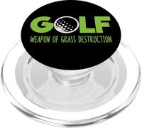 Golf divertente erba distruzione con pallina da golf grafica PopSockets PopGrip per MagSafe