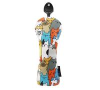 Golf Driver Head Covers - Driver Headcover in Cat Cartoon PU Fabric | Waterproof & Functional Golf Club Covers | Golf Accessories for Men, and Women,
