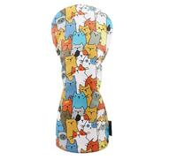 Golf Driver Head Covers - Driver Headcover in Cat Cartoon PU Fabric | Waterproof & Functional Golf Club Covers | Golf Accessories for Men, and Women,