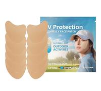 Golf Face Patch - 5pair Facial Sunscreen Patch - UV Protection Outtdoor Shield Facial Sunscreen Ṕatch, Porttable Clear Face P̀atch for Fishing, Golfers, Hikings