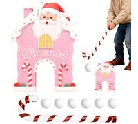 Golf Game - Kids Golf Set, Gingerbread Gollf Gamee, Christmas Mini Golfs Game Set - For Home Room Party Gatherings Carnival Office, Gingerbread House Golfs Games With Candy Cane Sticks
