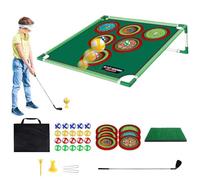 Golf Game Play Set - Gioco di Cornhole sul cortile con cuscinetto push-pad/palla adesiva, coperchio per gli amanti del golf e dei principianti, per interni ed esterni